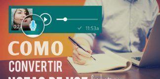 ¿Como convertir los audios o notas voz  en texto? WhatsApp 1